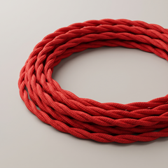 Cable Trenzado Rojo — cable textil por metro