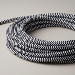 Cable Redondo Cebra — cable textil por metro