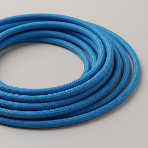 Cable Redondo Azul — cable textil por metro