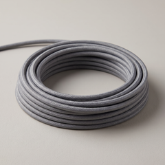 Cable Redondo Gris — cable textil por metro