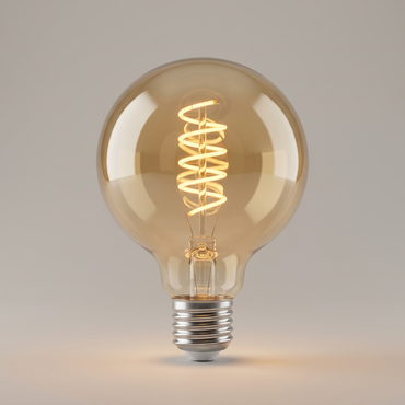 Foco Led Globo Espiral Entintado