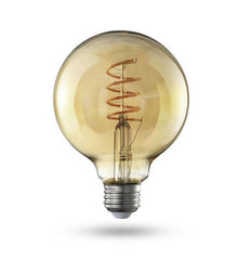 Foco Led Globo Espiral entintado — foco vintage Edison