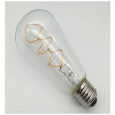 Foco Led Gota Ondulado — foco vintage transparente